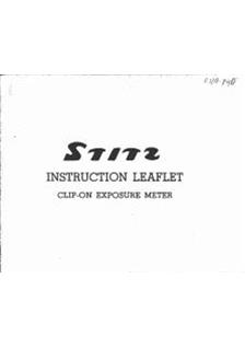 Stitz Clip-on manual. Camera Instructions.